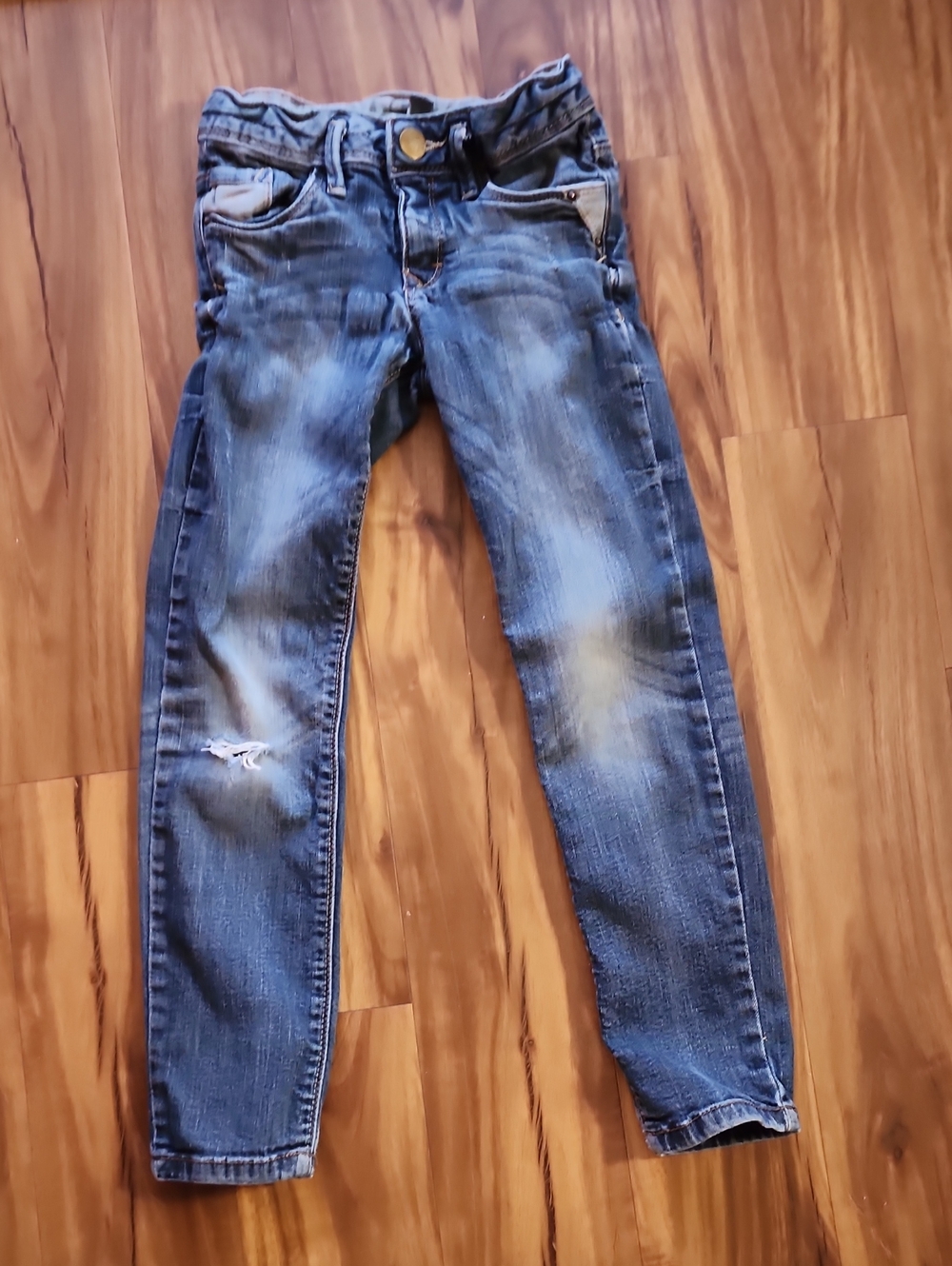 Slim Distressed Kids' Blue Jeans